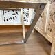 Table Basse / Bout de Canapé Vintage 1970 - Structure Chrome & Plateau Verr