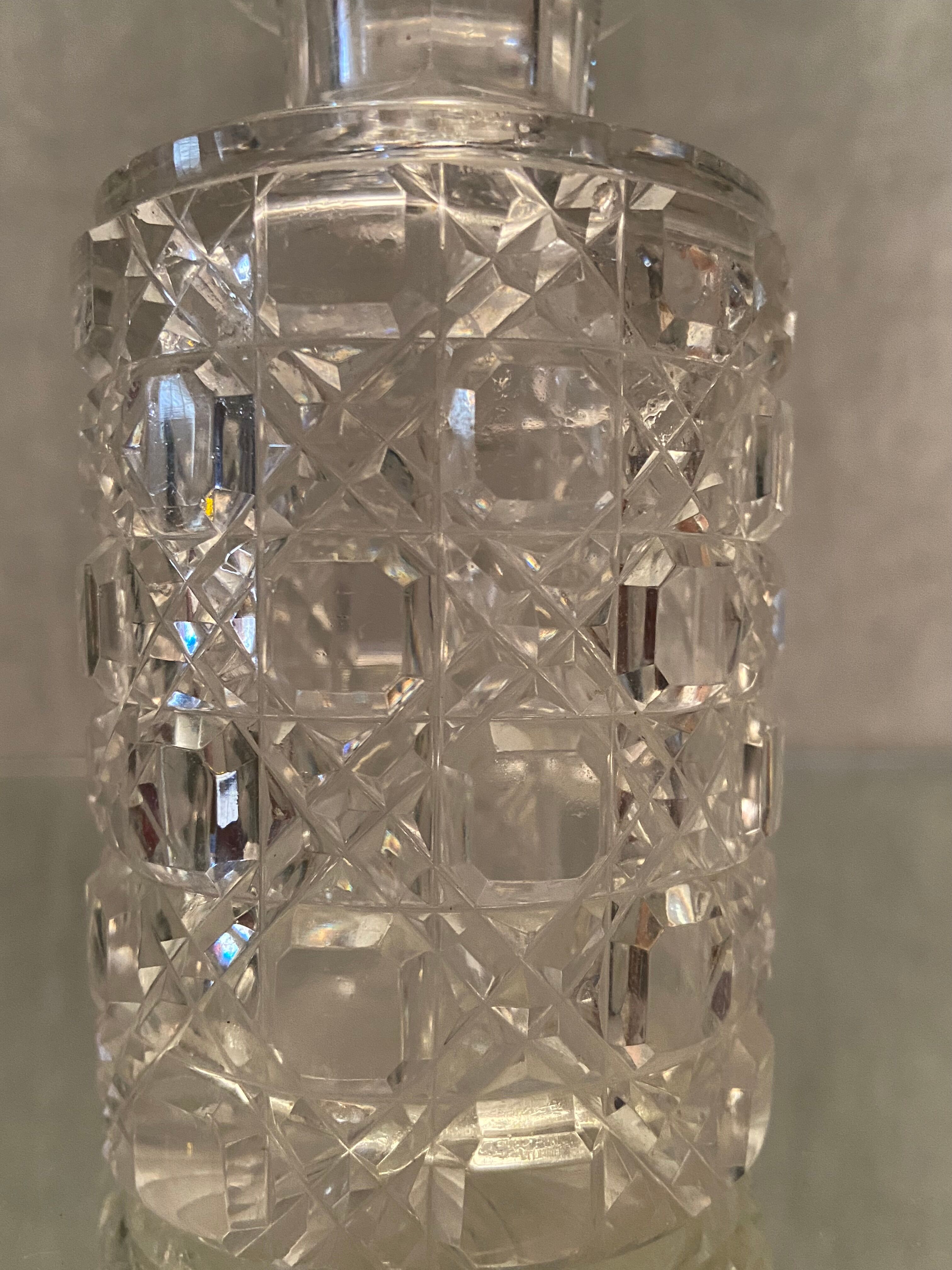Cut crystal bottle Baccarat Saint Louis