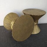 Set Of 2 Vintage Side Tables In Wheat Sheaf Shape By Mcguire - 1970S