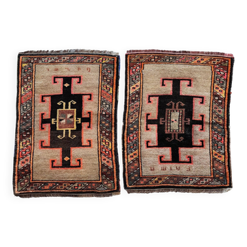 Lot de 2 tapis turcs vintage faits main