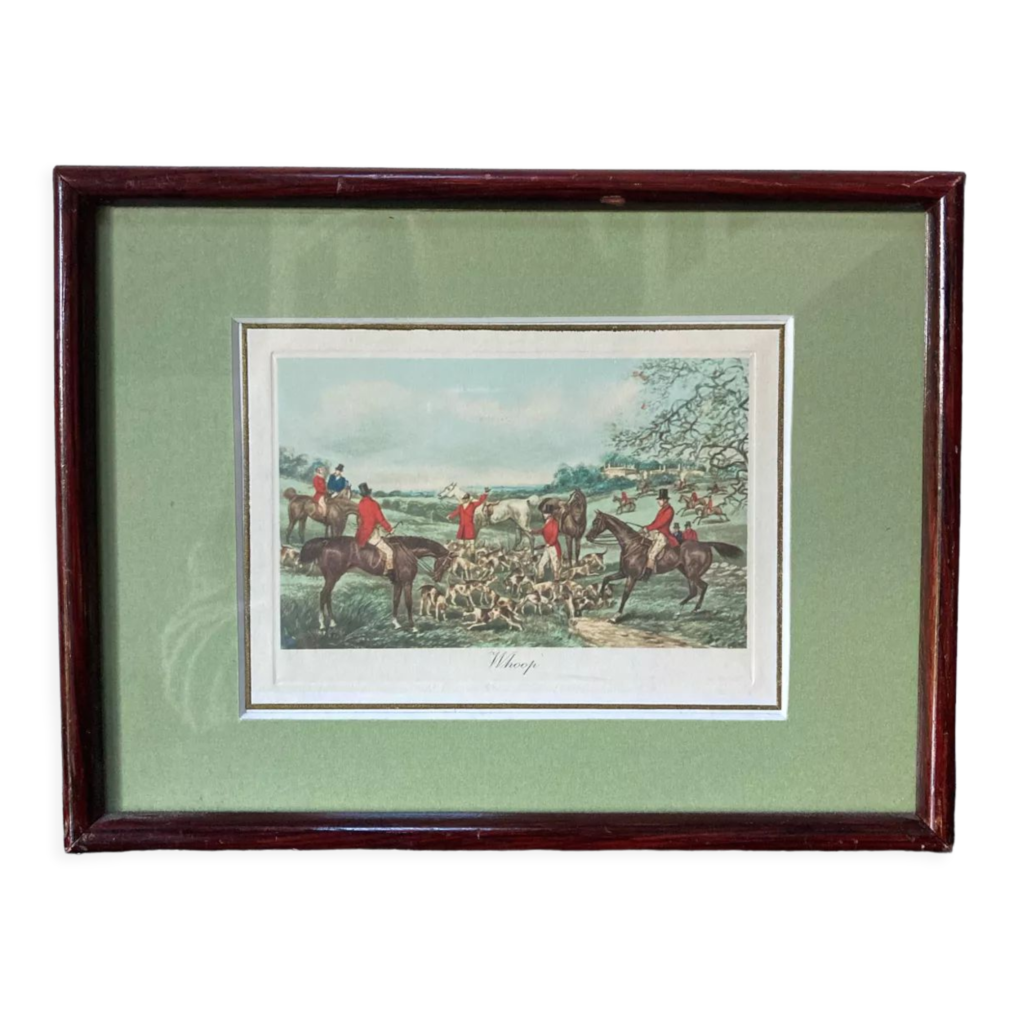 Old drawing frame - Hunting hounds