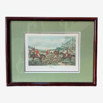 Old drawing frame - Hunting hounds