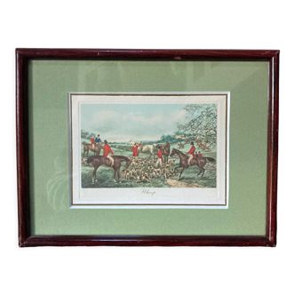 Old drawing frame - Hunting hounds
