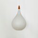 Set of 2 Swedish Opaline Pendant Lamps by Uno and Östen Kristiansson for Lu