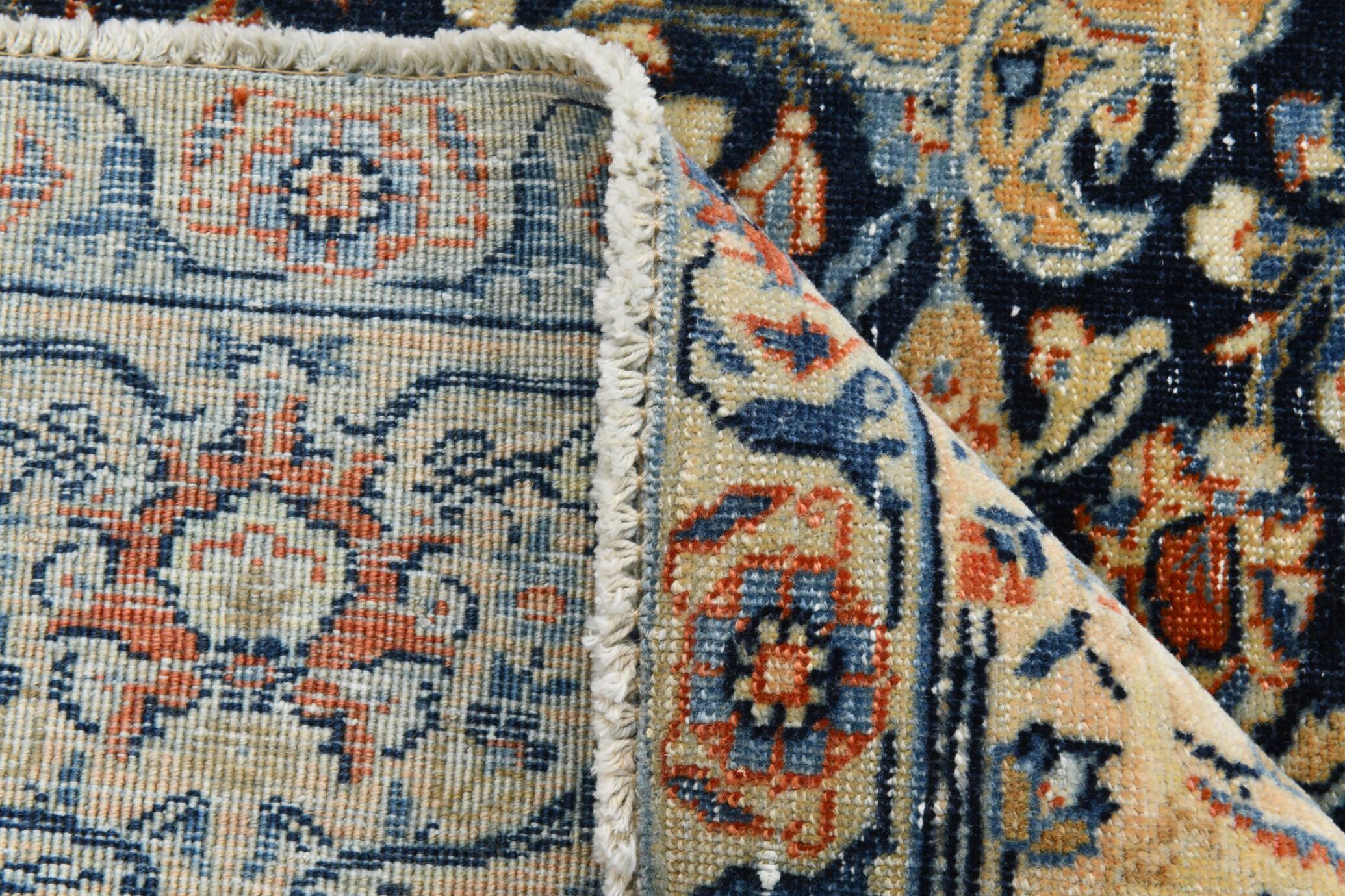 8x10 Oversize Navy Blue Persian Rug, 227x313Cm