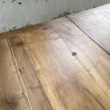 Walnut farmhouse table with swivel and extendable top