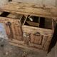 Petit buffet parisien vintage anciens bois  brut