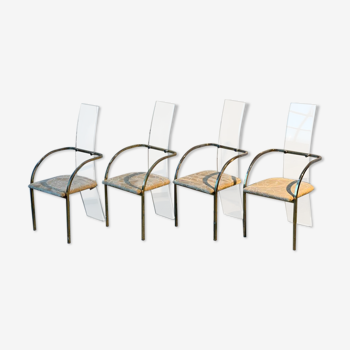 Set of 4 Charles Hollis Jones chairs for Belgo Chrom 1970