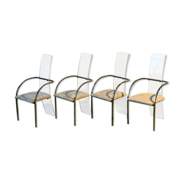 Ensemble de 4 chaises Charles Hollis Jones pour Belgo Chrom 1970
