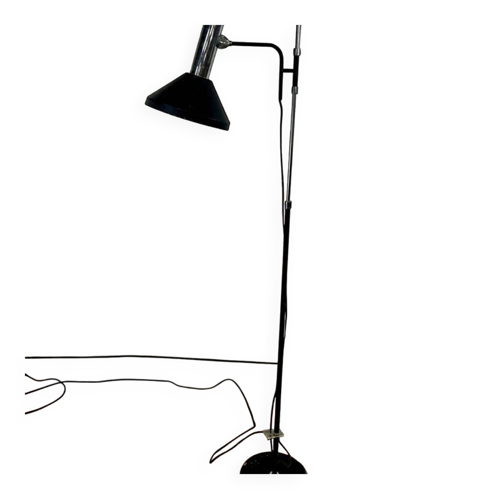 Vintage black chrome floor lamp