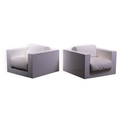 Fauteuils Saratoga par Lella et Massimo Vignelli pour Poltronova