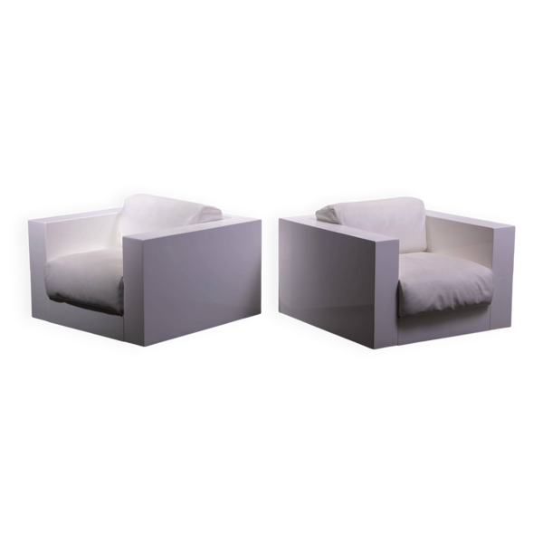 Fauteuils Saratoga par Lella et Massimo Vignelli pour Poltronova