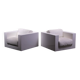 Saratoga armchairs by Lella and Massimo Vignelli for Poltronova