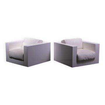 Fauteuils Saratoga par Lella et Massimo Vignelli pour Poltronova