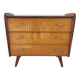 commode aux pieds compas, effet miroir, vintage