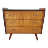 commode aux pieds compas, effet miroir, vintage