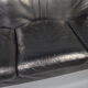 Zanotta 'Onda' 3-seater sofa in black leather