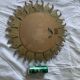 Vintage 1960s witch's eye sun mirror, domed gold - 48 cm