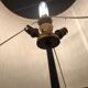 Floor lamp in black lacquered metal, 50s.