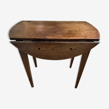 Table basse rabattable ronde en bois