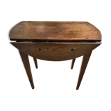 Round wooden folding coffee table