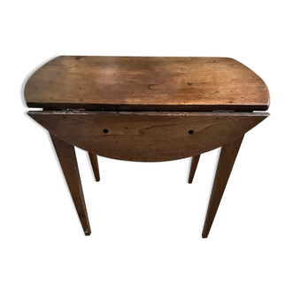 Round wooden folding coffee table