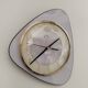 Pendulum, white formica clock, triangle shape, vintage, functional