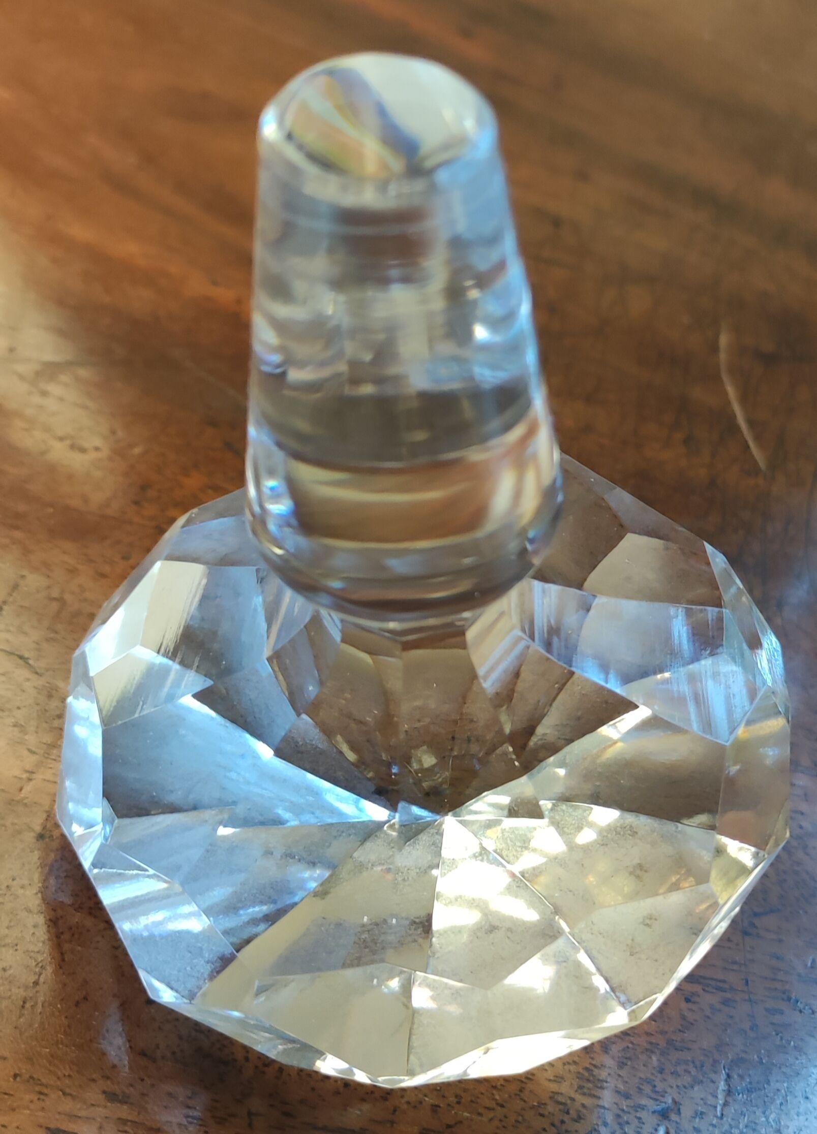 Carved crystal decanter 19th century