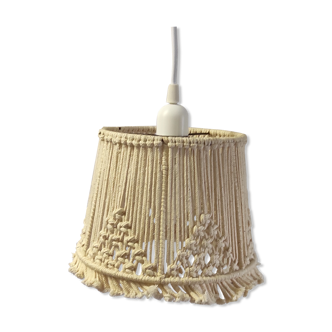 Suspension en macramé années 60/70