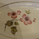 Two small service dishes Eglantiers motif, Madrigal model, KG Lunéville Badonviller France, former, circa 1940