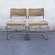 Pair cesca b32 chair design Marcel Breuer
