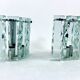 Set of two cut glass sconces by Zero Quattro, Italy 1970s