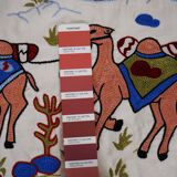 Hand-knotted rug, vintage Turkish rug 50x186 cm