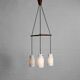 Three-flame Danish ceiling lamp teak vintage