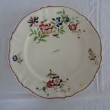 Plat  sarreguemines faience ancienne fleurs Strasbourg