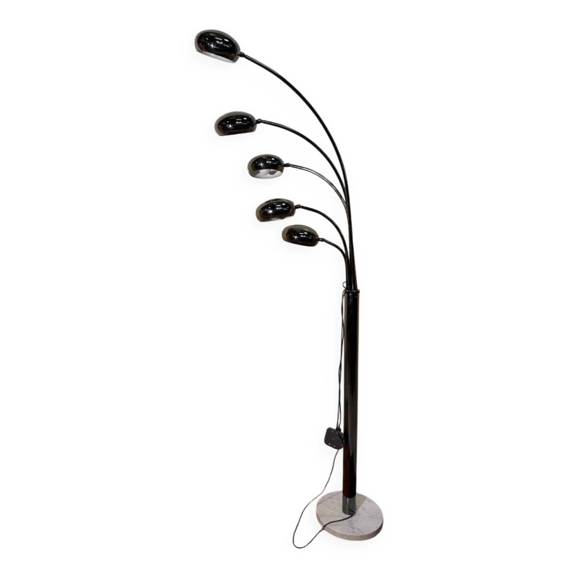 1990s design metal lamp with 5 light arms