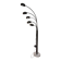 1990s design metal lamp with 5 light arms