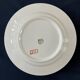 Set of 6 white and blue porcelain dessert plates with butterflies