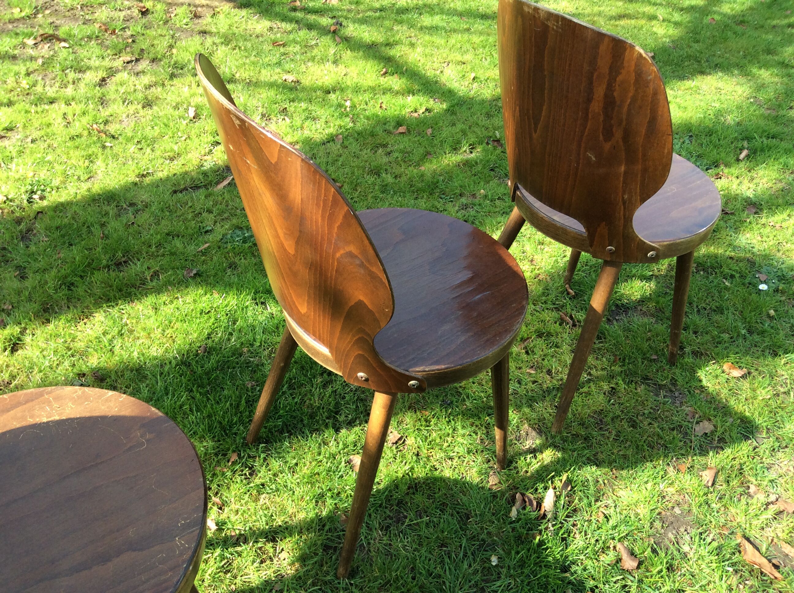 3 bistro chairs