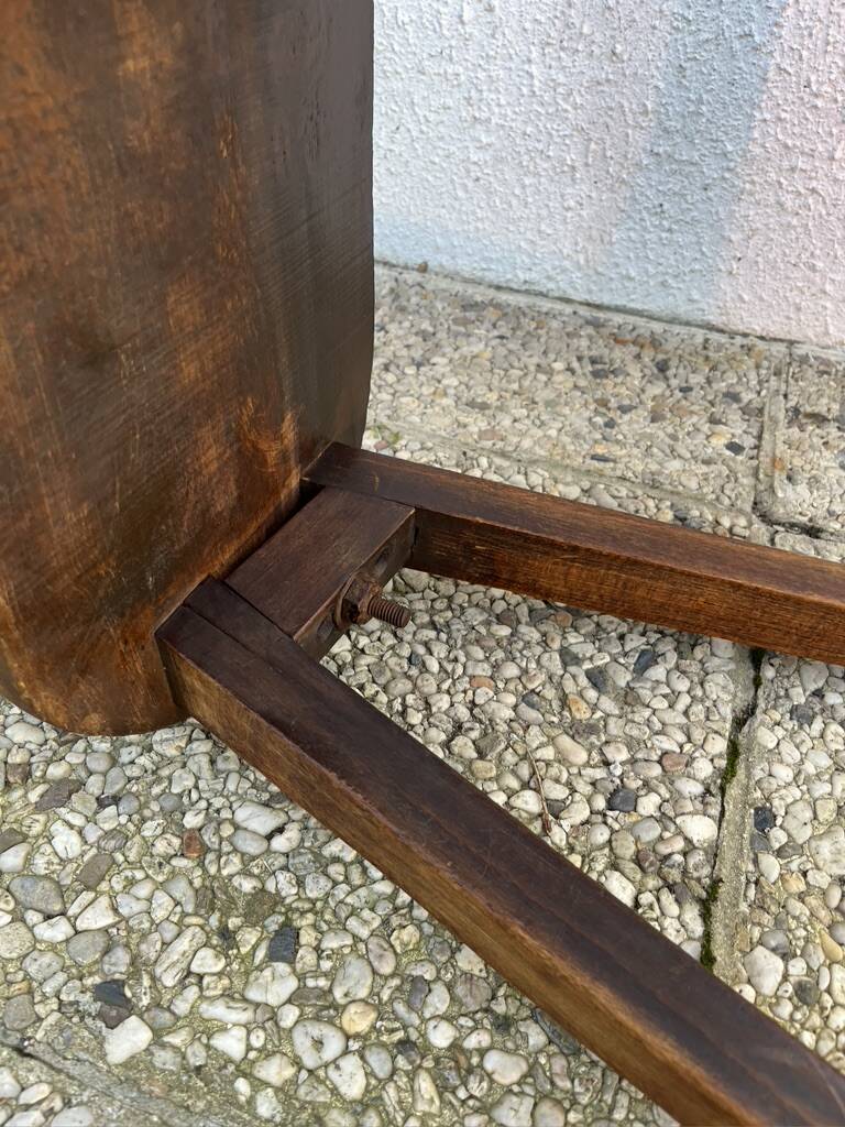 Industrial wooden stool
