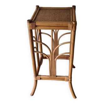 Old rattan pedestal table