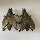 Cendrier abeille mouche laiton vintage