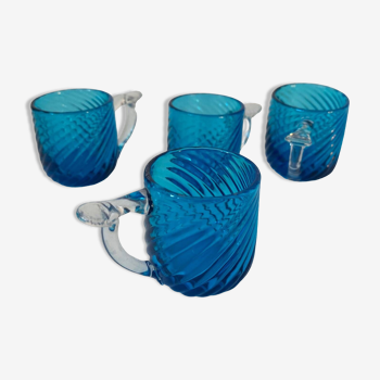 Blue shot glasses