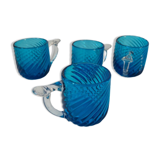 Blue shot glasses