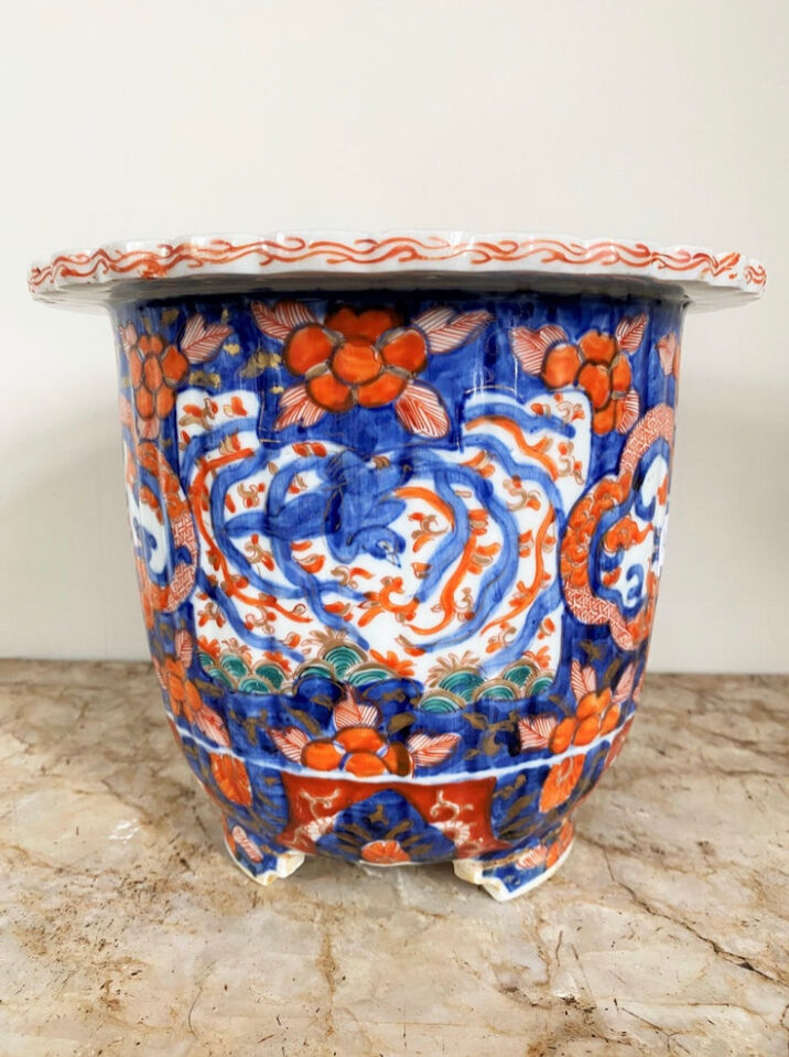 Pot de fleurs en porcelaine Imari 19ème siècle