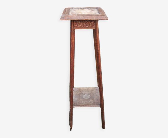 Ancienne sellette en bois sculpté de style art déco