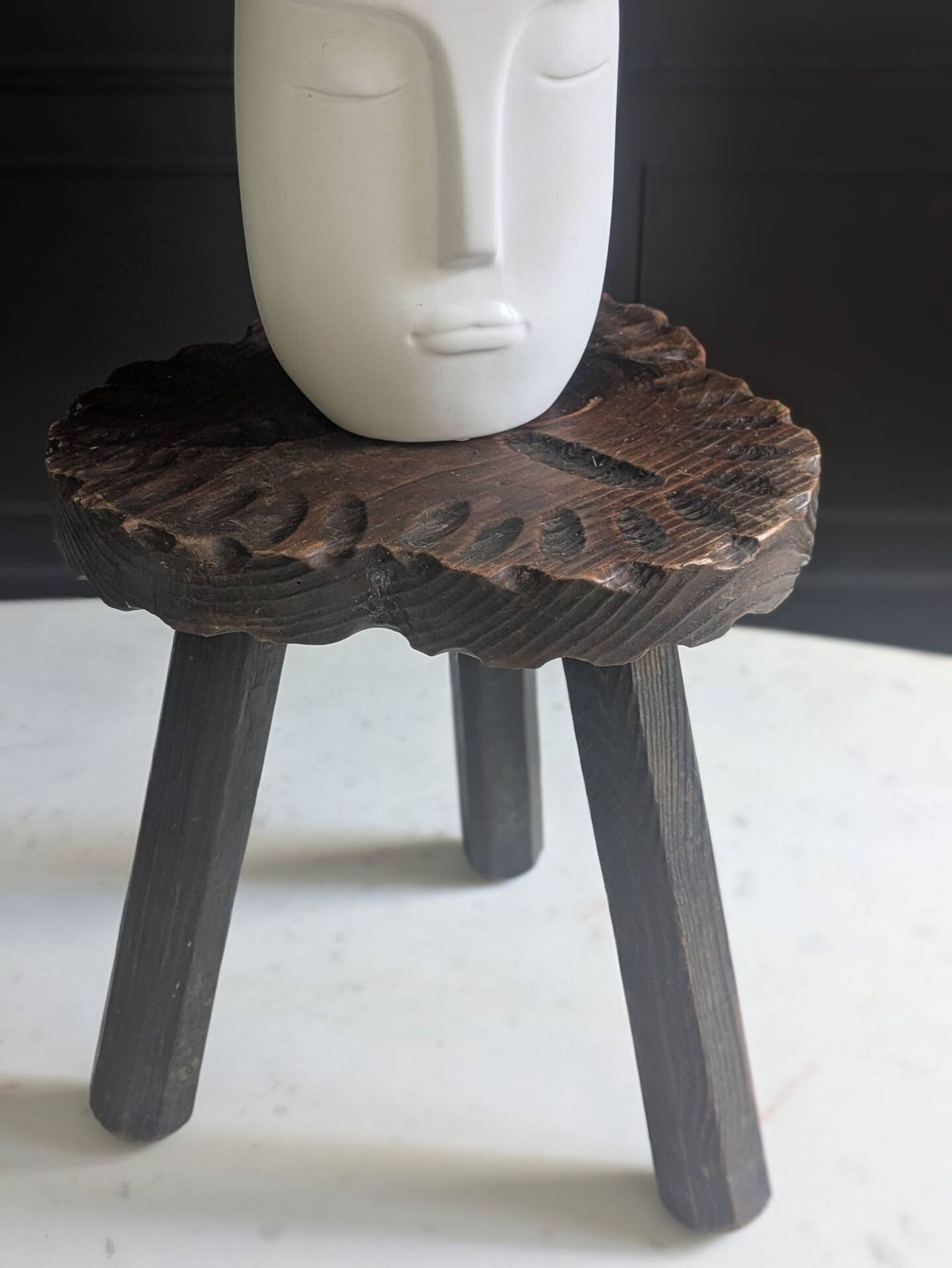 Brutalist tripod stool