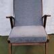Scandinavian armchair in wood and fabric from the 50s
