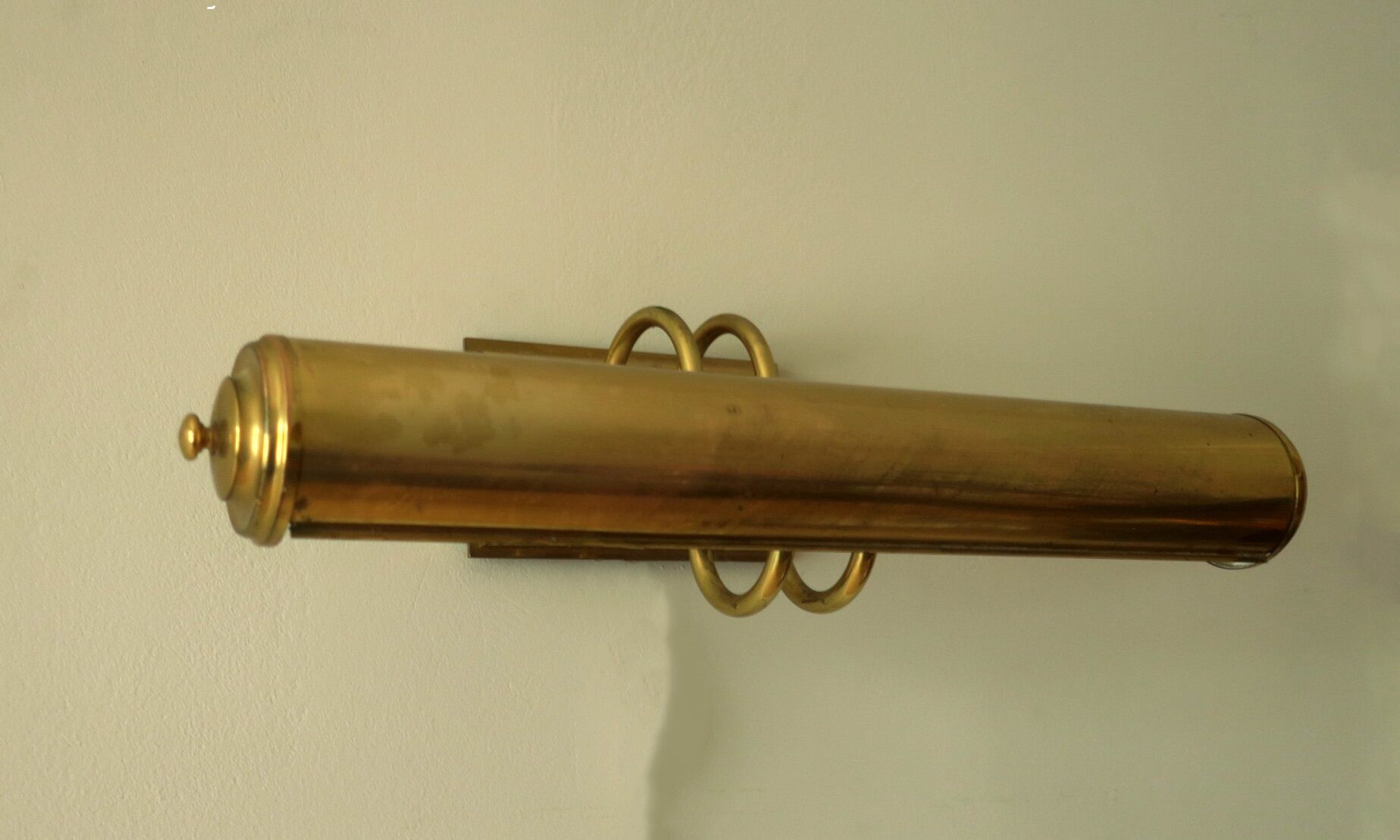 Pair of brass adjustable wall reading lights 1960s