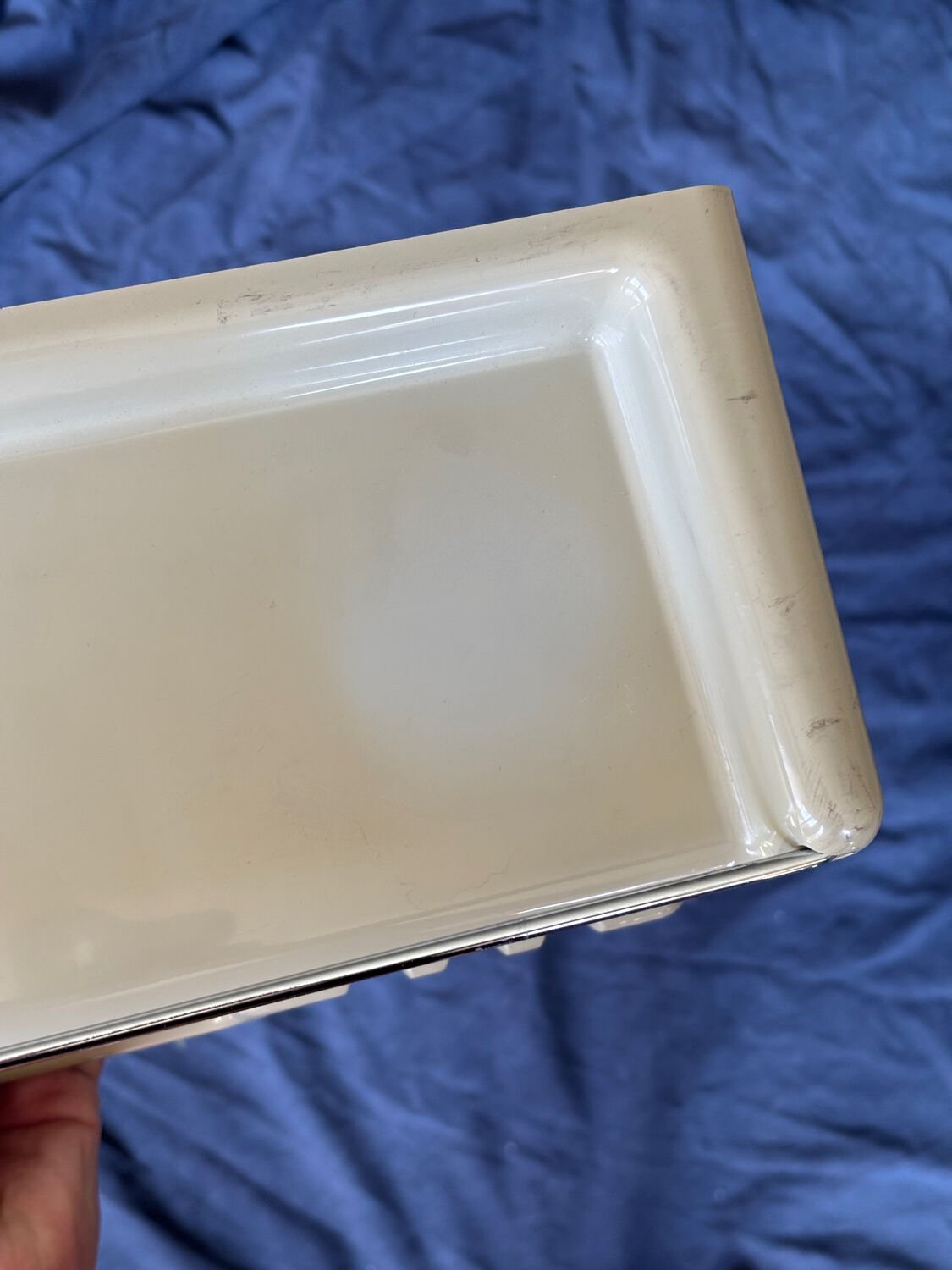 Space Age beige plastic wall shelf